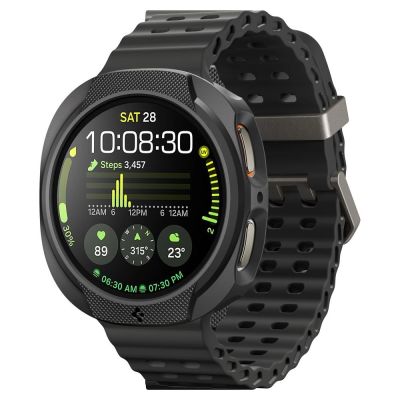 15. Etui Spigen Liquid Air na Samsung Galaxy Watch 8 44 mm - czarny mat
