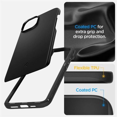 16. Etui Spigen Thin Fit na iPhone 15 Plus - czarne