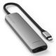 6. Wieloportowa przejściówka Satechi 7-w-1 USB-C Slim z Ethernetem - gwiezdna szarość