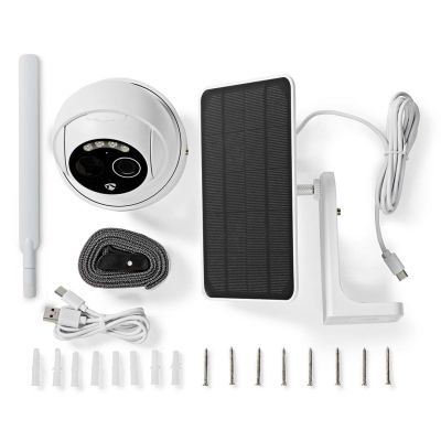 7. Kamera zewnętrzna Nedis Smartlife 4G, IP65 czujnik ruchu, night vision, biały