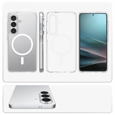 15. Etui Spigen Ultra Hybrid Mag MagSafe na Samsung Galaxy S26 - przezroczysto-białe