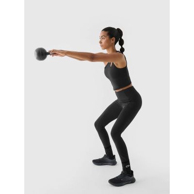 3. Crop top treningowy na jedno ramię 4F x anna lewandowska 4F 4FALSAW24TFSLF515-20S