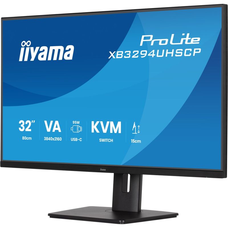 4. Monitor iiyama ProLite 32’’ 4K VA z USB-C (95W), przełącznikiem KVM i obsługą PiP/PbP