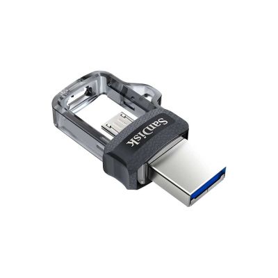6. Pendrive SanDisk Ultra Dual Drive M3.0 SDDD3-032G-G46 (32GB; microUSB, USB 3.0; kolor szary)