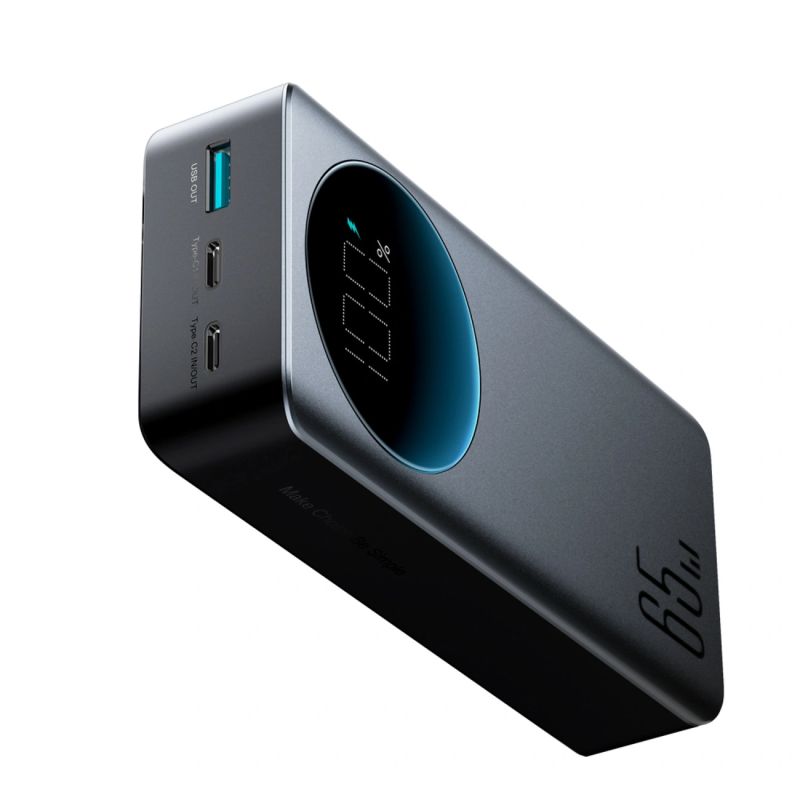 3. Powerbank Joyroom JR-PBF05 Pro 30000mAh 65W z wyświetlaczem cyfrowym 2x USB-C 1x USB-A - czarny