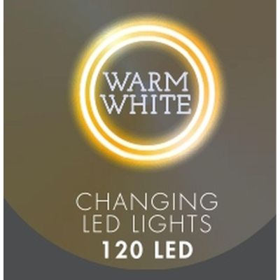 30. LAMPKI CHOINKOWE KURTYNA ŚWIETLNA ZEW/WEW 120 LED 300X60CM Z PILOTEM CIEPŁY BIAŁY