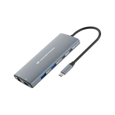 Conceptronic DONN06G stacja dokująca Przewodowa USB 3.2 Gen 1 (3.1 Gen 1) Type-C Szary