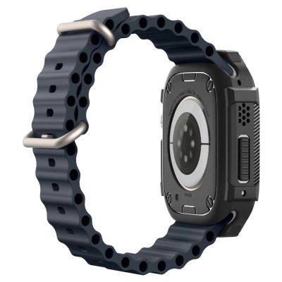 20. Etui Spigen Rugged Armor na Apple Watch Ultra (49 mm) - czarny mat