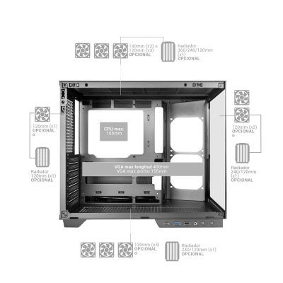 13. TACENS MARS MC-MIRAGE 7.2" IPS LCD ATX- obudowa