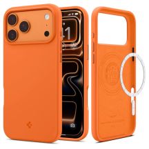 Etui Spigen Silicone Fit Mag na iPhone 17 Pro - pomarańczowe