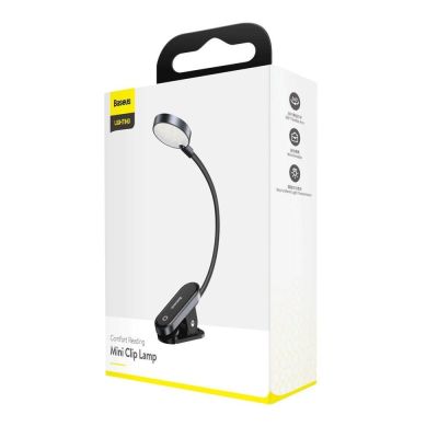 5. Baseus mini lampka lampa LED z klipsem szary (DGRAD-0G)