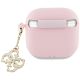 2. Etui Guess AirPods 4 cover Silicone 4G Charm - różowe
