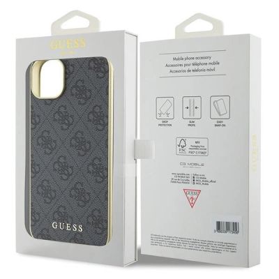8. Etui Guess 4G Charms Collection do iPhone 15 Plus - szare