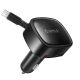 Ładowarka samochodowa Orico FC-66-1A2C 66W z wbudowanym zwijanym kablem USB-C - czarna