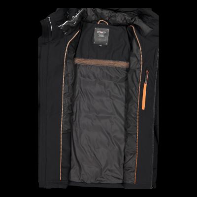 7. Kurtka zimowa męska CMP sportowa z kapturem ocieplana czarna (34K0167/U901)