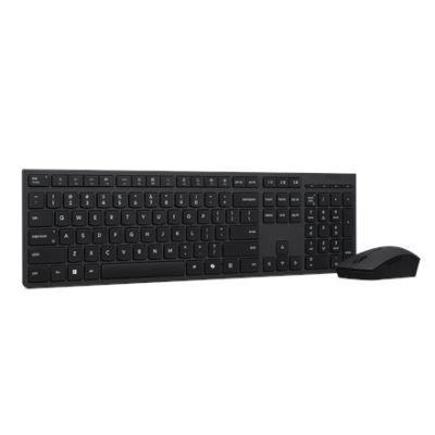 6. Lenovo Professional Bezprzewodowa ładowalna klawiatura i mysz combo | Zestaw klawiatury i myszy | Bezprzewodowy | Mysz w zestawie | Euro amerykańskie | Łączność Bluetooth | Szary