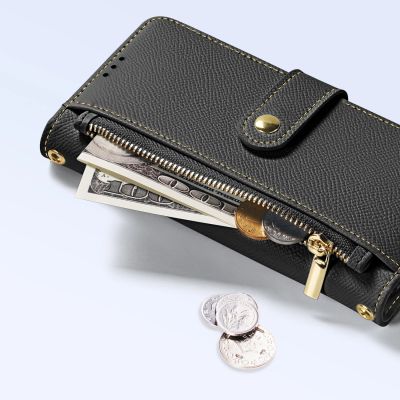 7. Etui skórzane Dux Ducis Lawa na iPhone 16 Pro - czarne