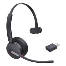 Yealink WH64 Hybrid Mono Teams Zestaw słuchawkowy Bezprzewodowy Opaska na głowę Biuro/centrum telefoniczne Micro-USB Bluetooth Czarny