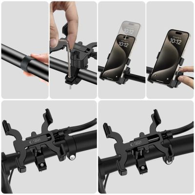 5. Uchwyt Tech-Protect V3 rowerowy na telefon na kierownicę - czarny