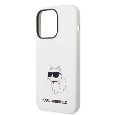 6. Etui Karl Lagerfeld Silicone Choupette na iPhone 14 Pro Max - białe
