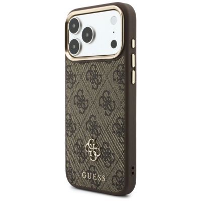 2. Etui Guess 4G z portfelem Magsafe na iPhone 18 Pro / 17 Pro - brązowe
