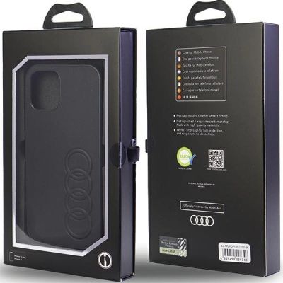 7. Etui Audi Synthetic Leather na iPhone 12 / iPhone 12 Pro - czarne