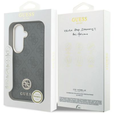 8. Etui Guess 4G Rhinestone Round Logo MagSafe na Samsung Galaxy S26+ - czarne