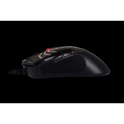 6. Mysz komputerowa A4 TECH Evo XGame Laser Oscar X747 Brown Fire A4TMYS29980 (laserowa; 3600 DPI; kolor brązowy)