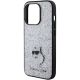 6. Etui Karl Lagerfeld Fixed Glitter Choupette Logo Metal Pin do iPhone 15 Pro Max - srebrne