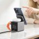 7. Ładowarka indukcyjna Acefast E34 22,5W 3w1 z wbudowanym kablem na smartfon słuchawki smartwatch - szara