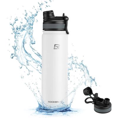 2. Bidon termiczny Rockbros 35210029006 rowerowy na napoje 650 ml - biały