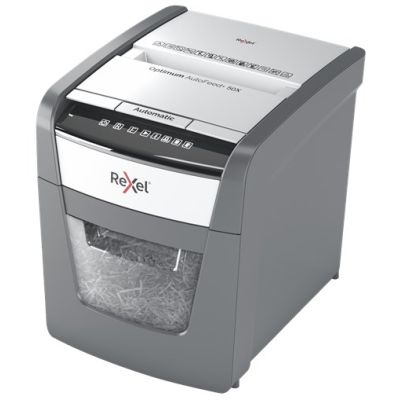 2. Rexel Niszczarka Optimum AutoFeed+ 50X, (P-4), 50 kartek, 20 l kosz