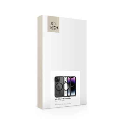 5. Etui Tech-Protect MagMat MagSafe na iPhone 12 mini / 13 mini - przezroczysto-czarny