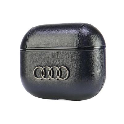 2. Etui Audi Leather Big Logo na AirPods 3 - czarne