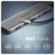 2. Axagon HMC-5H USB-C 3.2 Gen 1 hub 3x USB-A 4K HDMI PD 100W - Silber Przewodowa USB 3.2 Gen 1 (3.1 Gen 1) Type-C Srebrny