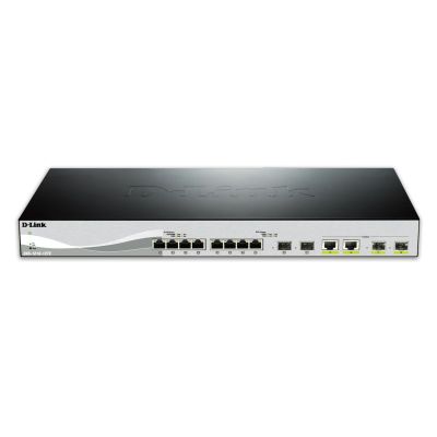 2. D-Link DXS-1210-12TC/E łącza sieciowe Zarządzany L2 10G Ethernet (100/1000/10000) 1U Czarny, Srebrny