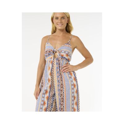 2. Kombinezon RIP CURL San Carlos Tie Front Jumpsuit turkusowy