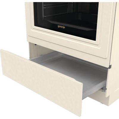 7. Kuchnia elektryczna GORENJE GECS6B70CLI Retro 60 cm | ExtraSteam | AirFry | FrozenBake | kremowy