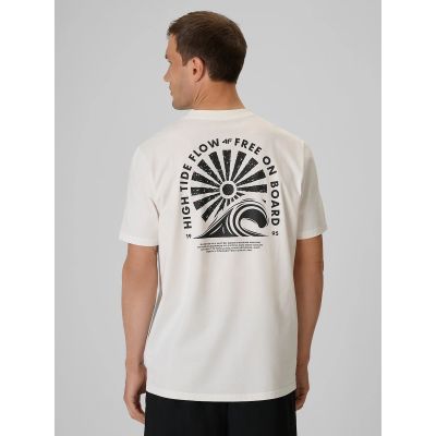 2. T-shirt relaxed z nadrukiem męski 4F 4FRSS26TTSHM4296-11S