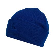 Czapka zimowa Calvin Klein CK Logo Beanie Niebieska - LZ04D8076G-IZ4