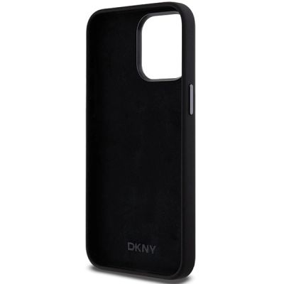 7. Etui DKNY Liquid Silicone Metal Logo na iPhone 15 Pro - czarne