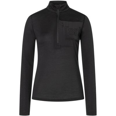 3. Longsleeve termoaktywny damski SUPER.NATURAL W SIERRA140 POCKET ZIP 1/4 czarna
