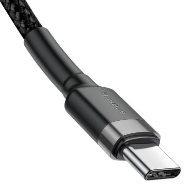 4. Kabel Baseus CATKLF-HG1 USB-C - USB-C PD QC 60W 3A 480Mb/s 2m - czarno-szary
