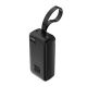 Powerbank Wozinsky W8-W 30000 mAh 30 W 2x USB-A i USB-C z latarką - czarny