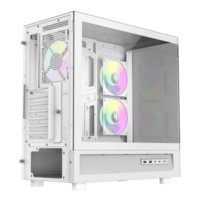 14. GameMax NEX C51 WH zabezpieczenia & uchwyty komputerów Biały