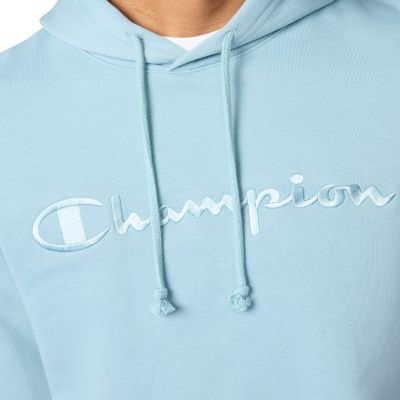 3. Bluza męska Champion Hooded Sweatshirt błękitna 220782 BS221