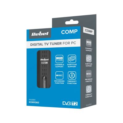 5. REBEL COMP TUNER CYFROWY USB DVB-T2 H.265 HEVC