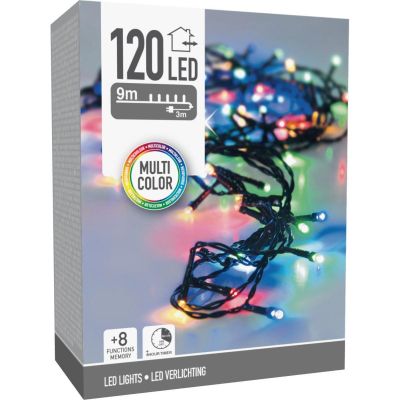 14. LAMPKI CHOINKOWE ŁAŃCUCH ŚWIETLNY 120 LED TIMER MULTIKOLOR