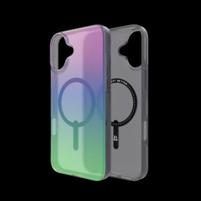 3. Etui ZAGG Milan Snap z MagSafe do iPhone 16 Plus - zielono-fioletowe