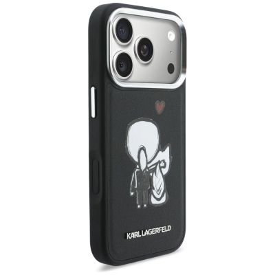 4. Etui Karl Lagerfeld Karl & Choupette Back Logo MagSafe na iPhone 17 Pro - czarne